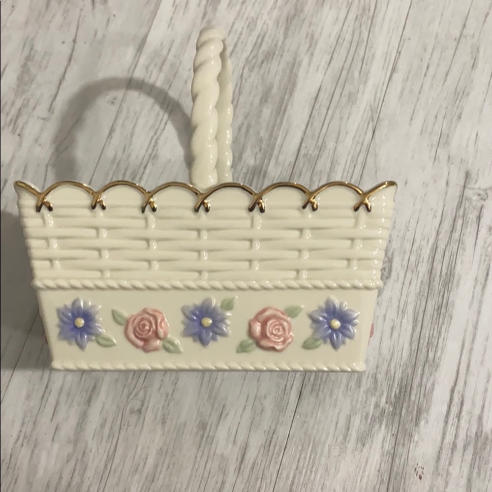Antique glass basket
